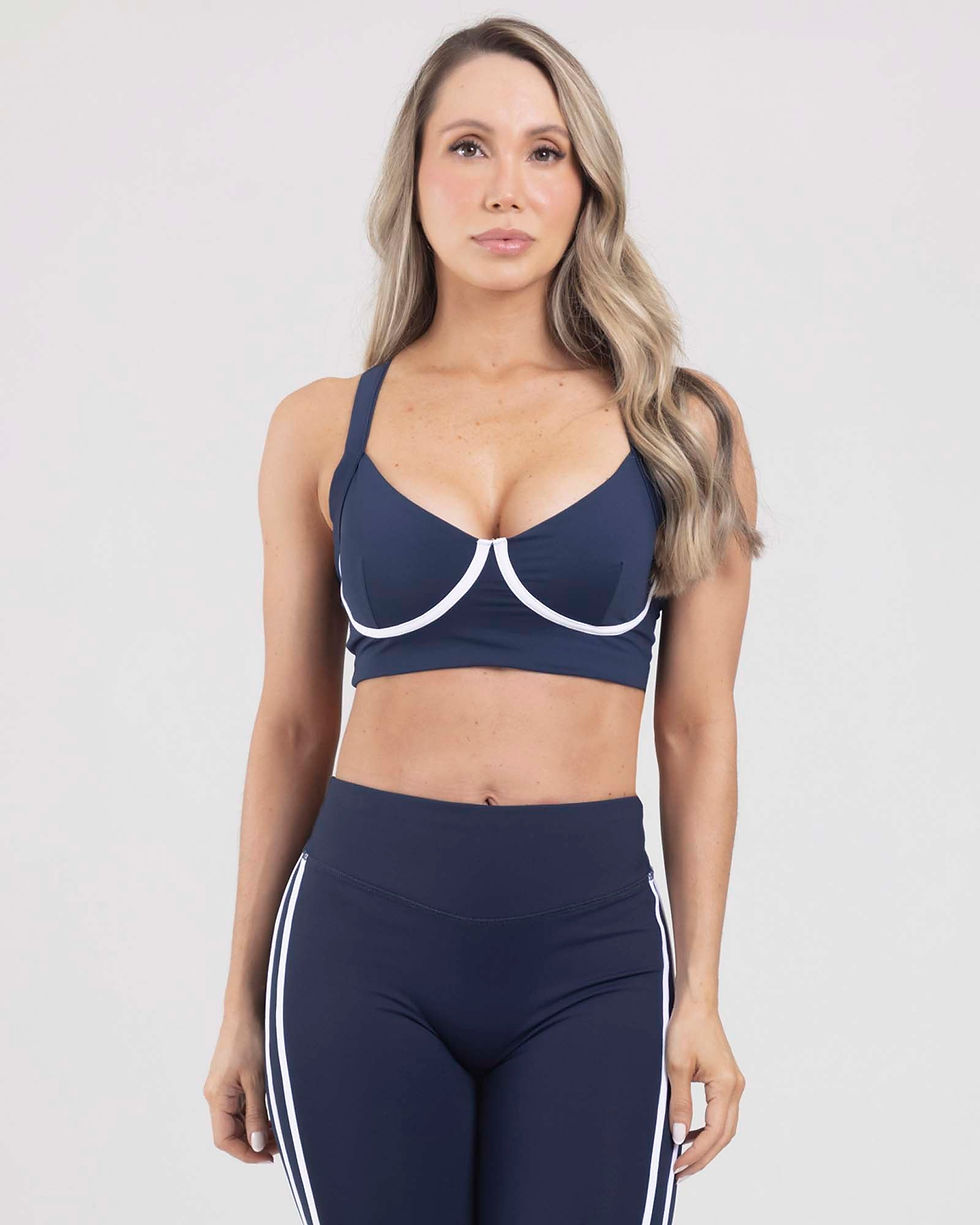 Miniatura: TOP AZUL OCEANO CONTRAST GLOW - DOLCE VITA FIBER (DOLT01A)