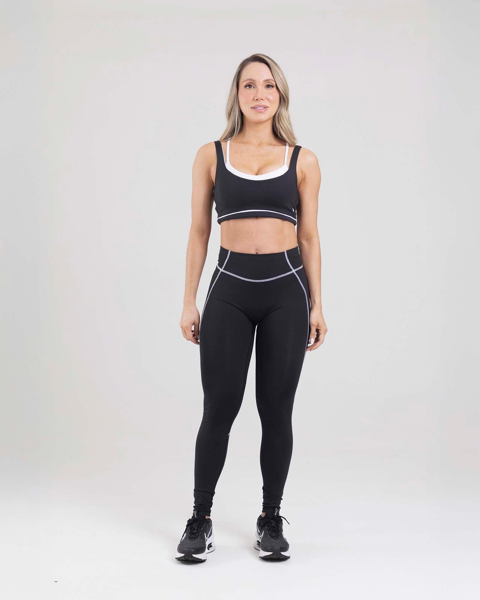 LEGGINGS NEGRO CONTRAST FLOW - DOLCE VITA FIBER (DOLL03A)