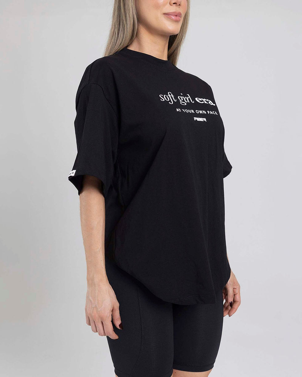 Thumbnail: CAMISETA OVERSIZE OWN PACE FLEXI NEGRO FIBER  (FLLB05A)