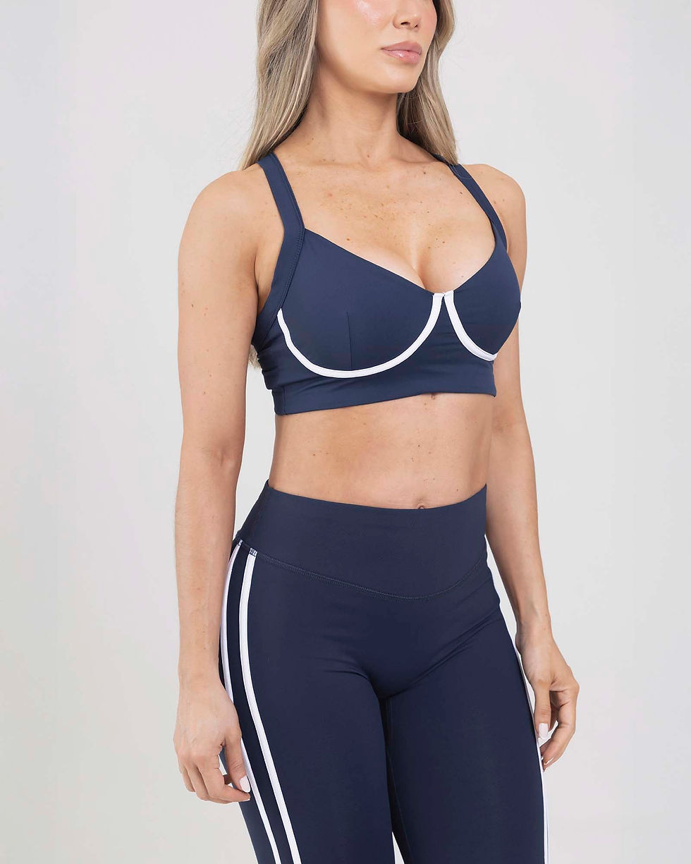 Miniatura: TOP AZUL OCEANO CONTRAST GLOW - DOLCE VITA FIBER (DOLT01A)