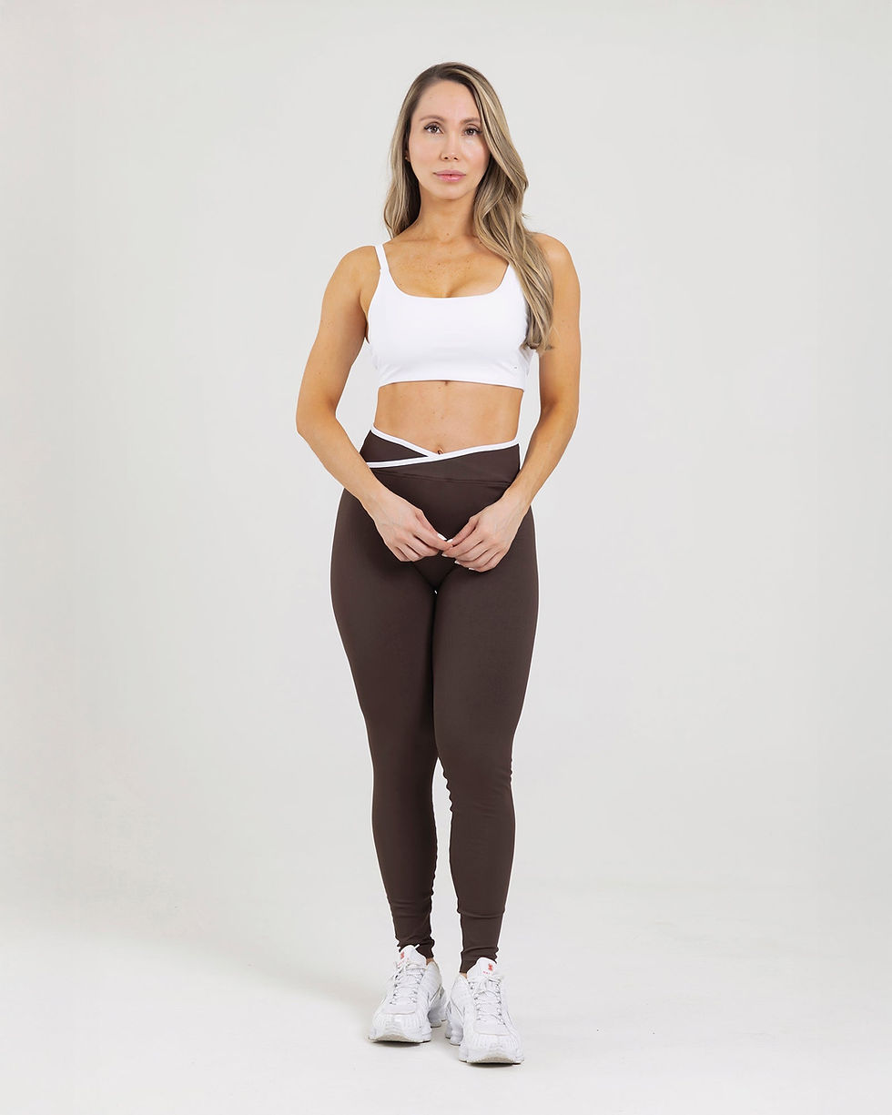 Thumbnail: LEGGINGS SEAMLESS CONTRAST CAFE OSCURO - DOLCE VITA FIBER (DOLL06B)
