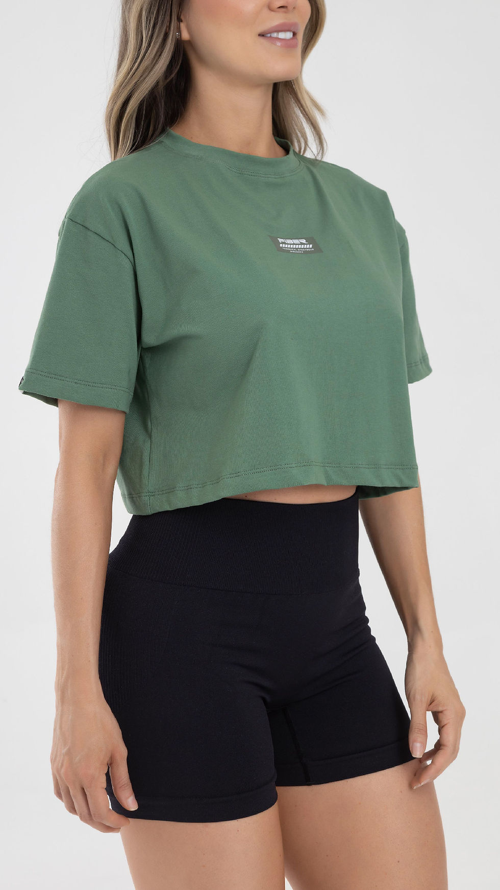 Miniatura: BLUSA CORTA HOLGADA VERDE - FIBER ICON - CONB03