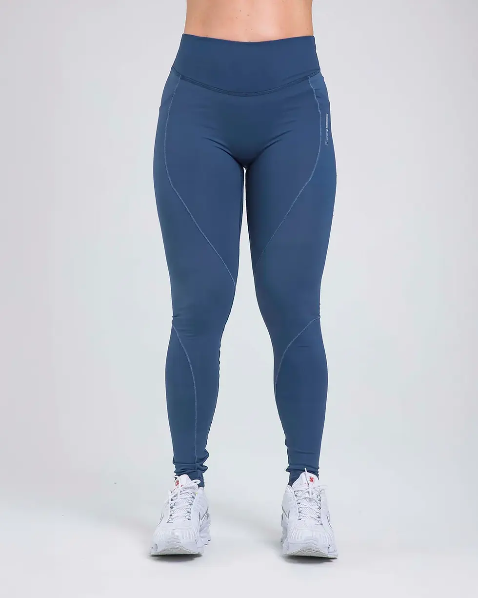 Miniatura: LEGGINS PRETINA ALTA AZUL| - FIBER OUTDOOR - OUTL03-B