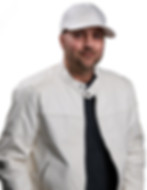 Man in white cap and jacket