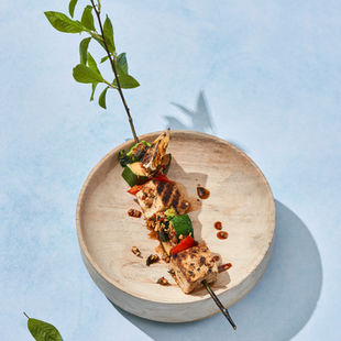 Miso, tofu ir daržovių iešmeliai su žaliąja citrina ir bazilikais (Receptas)