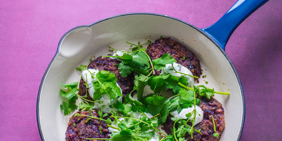 Bulvių ir raudongūžių kopūstų maltinukai indišku stiliumi, vmg receptas