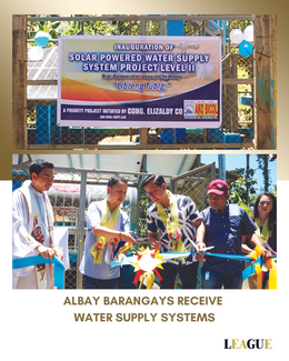 Albay Barangays Receive
Water Supply Systems