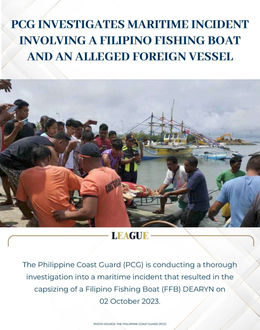 PCG Investigates Maritime Incident Involving a Filipino Fishing Boat and an Alleged Foreign Vessel
