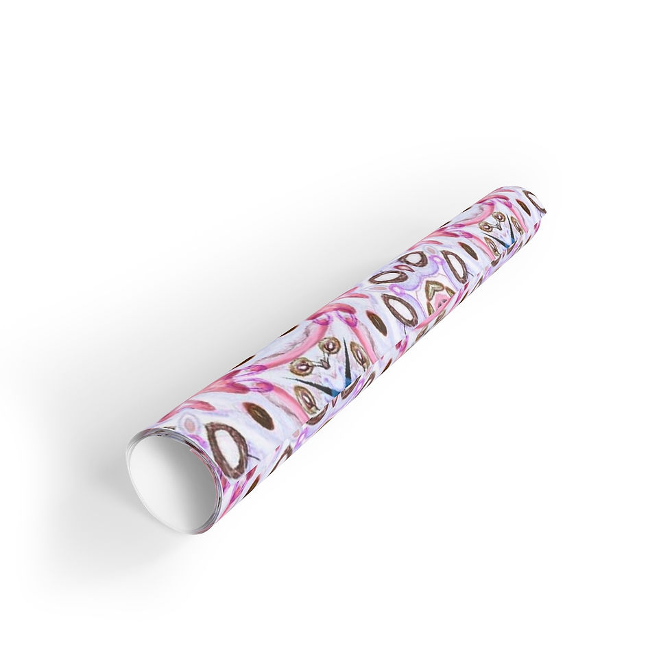 Thumbnail: Tessa Pink Gift Wrapping Paper Rolls, 1pc
