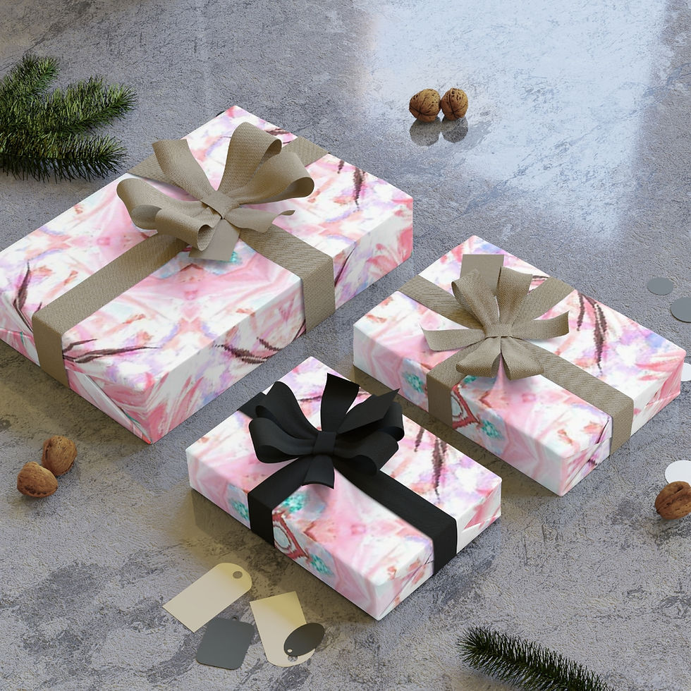 Thumbnail: Bella Pink Gift Wrapping Paper Rolls, 1pc