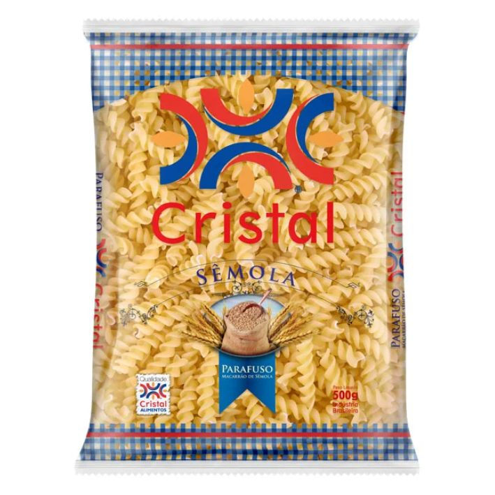 Macarrão Cristal Sêmola Parafuso 500ml