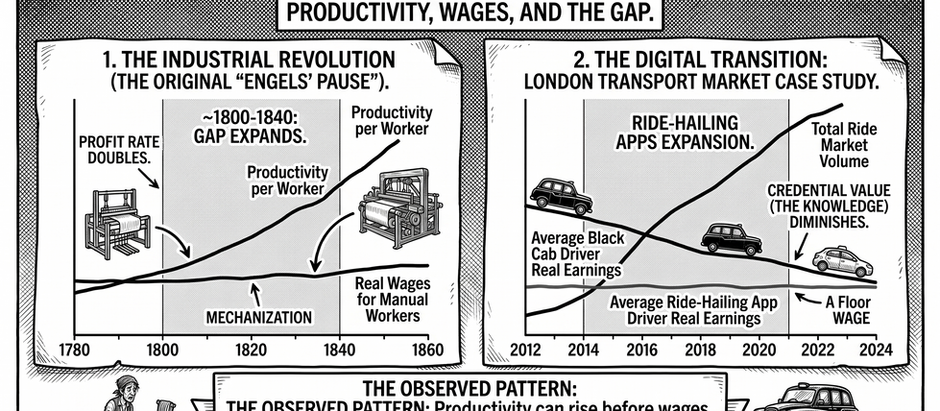 When the pie grows but the slice shrinks: what black cabs and handloom weavers know that AI evangelists don't