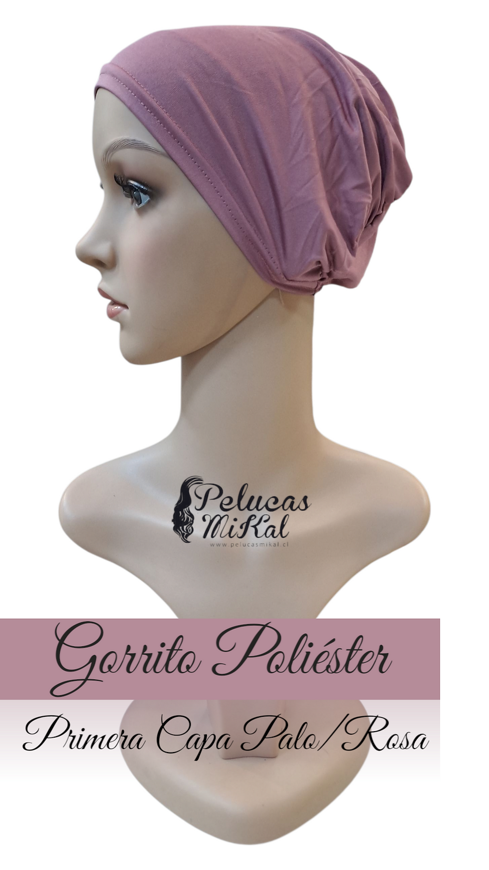 Miniatura: Gorrito de Poliéster Primera Capa Palo Rosa