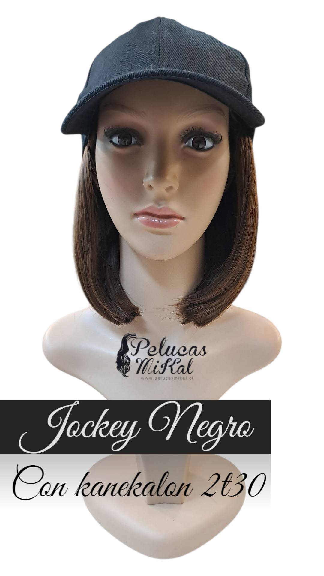 Jockey Negro c/Kanekalon Liso 2T30