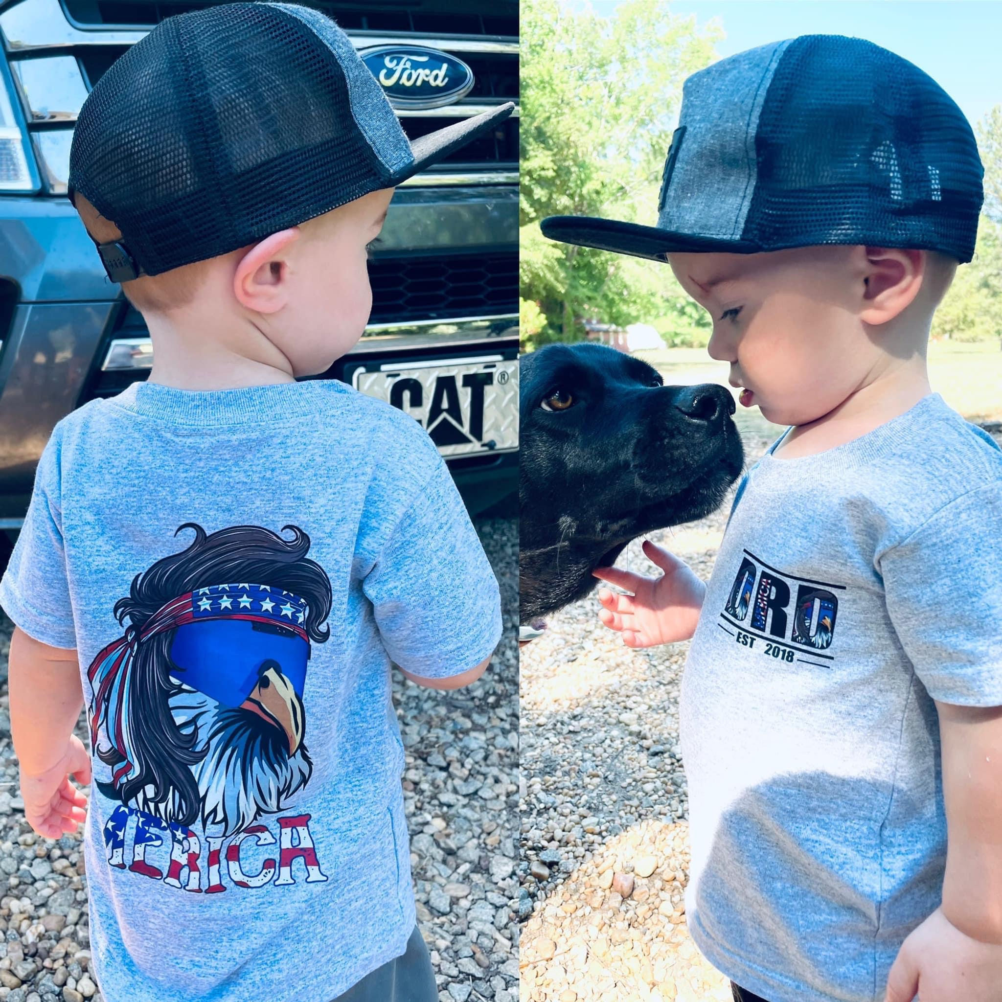 Merica Mullet Logo Tee kids