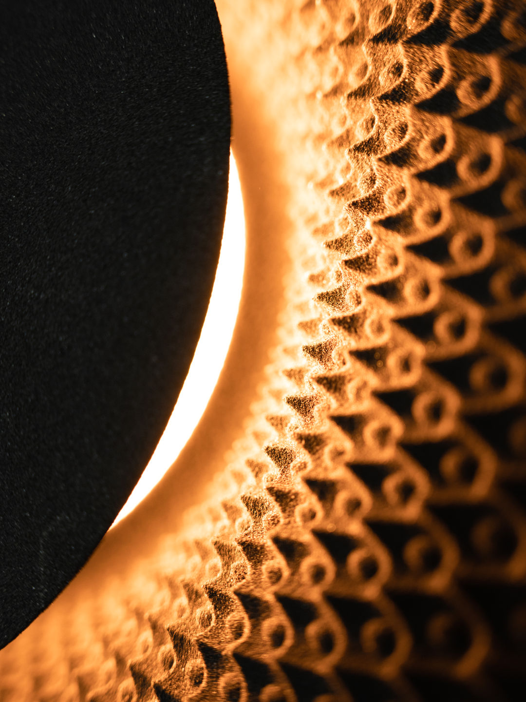 Sun VXS6 Wall Lamp, black quartz sand wall light by Rollo Studio, view 2