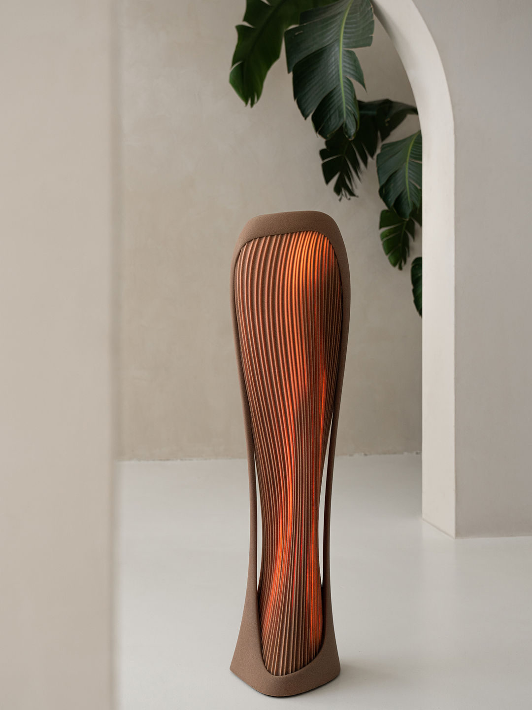 Barchan Floor Lamp, quartz sand, by Rollo Studio, view 2