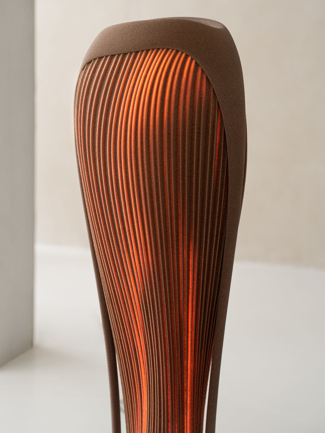 Barchan Floor Lamp, quartz sand, by Rollo Studio, view 3