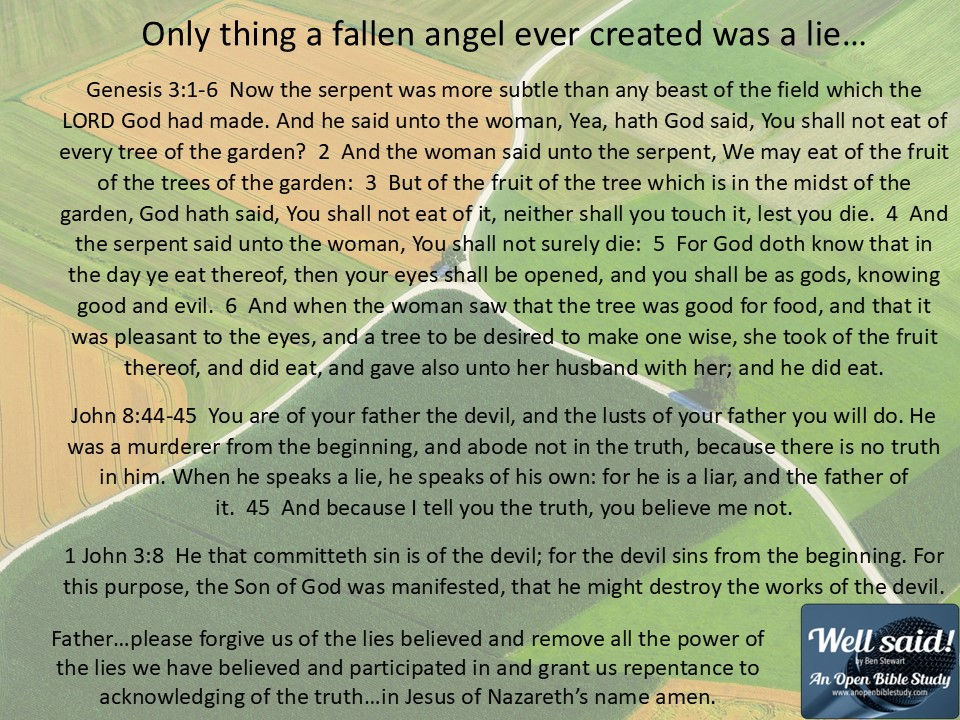 Only thing a fallen angel ever created was a lie…