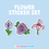 Thumbnail: Flower sticker set 3" each sticker floral vagina inexpensive gift for mom