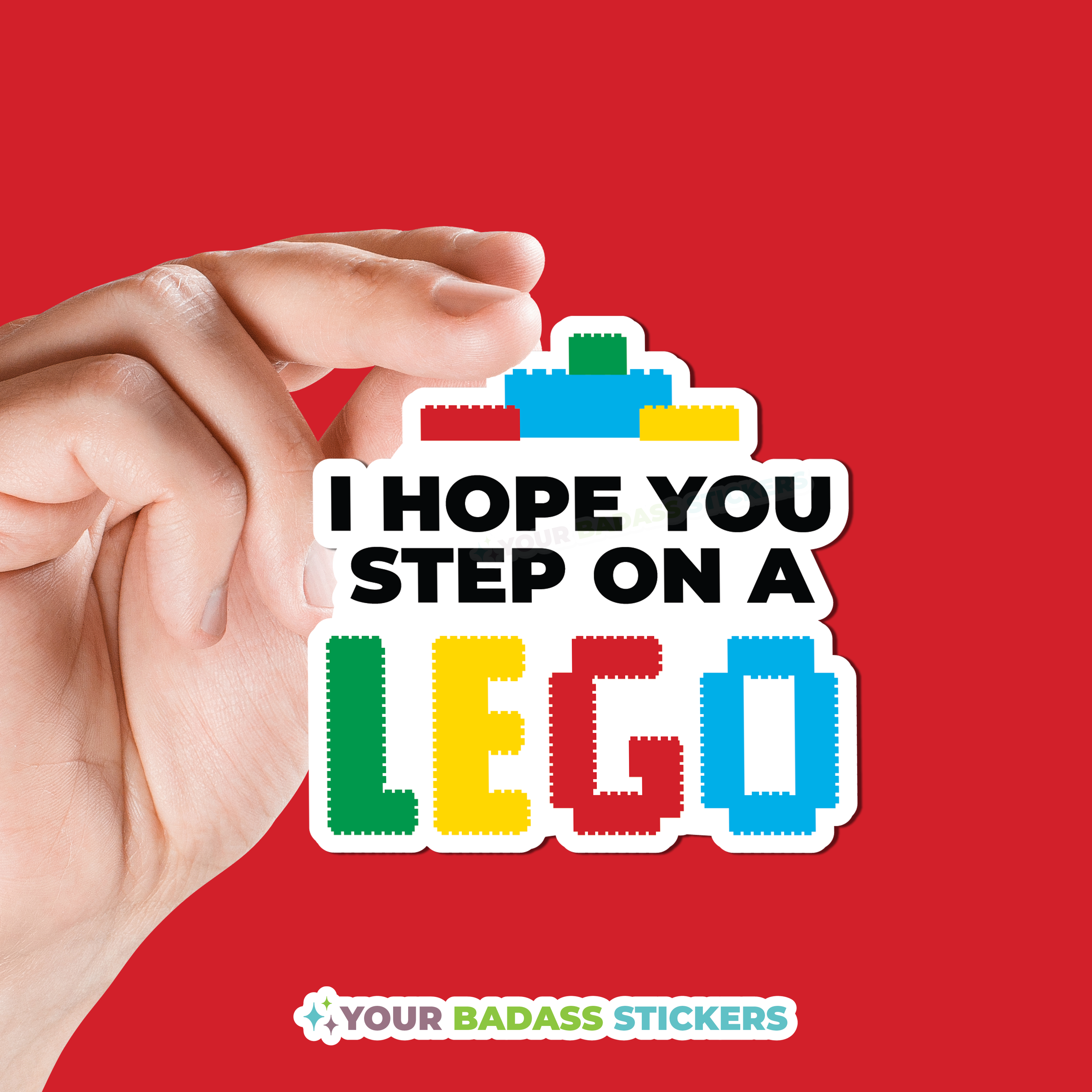 I hope you step on a brick sticker building blocks sticker max bricks