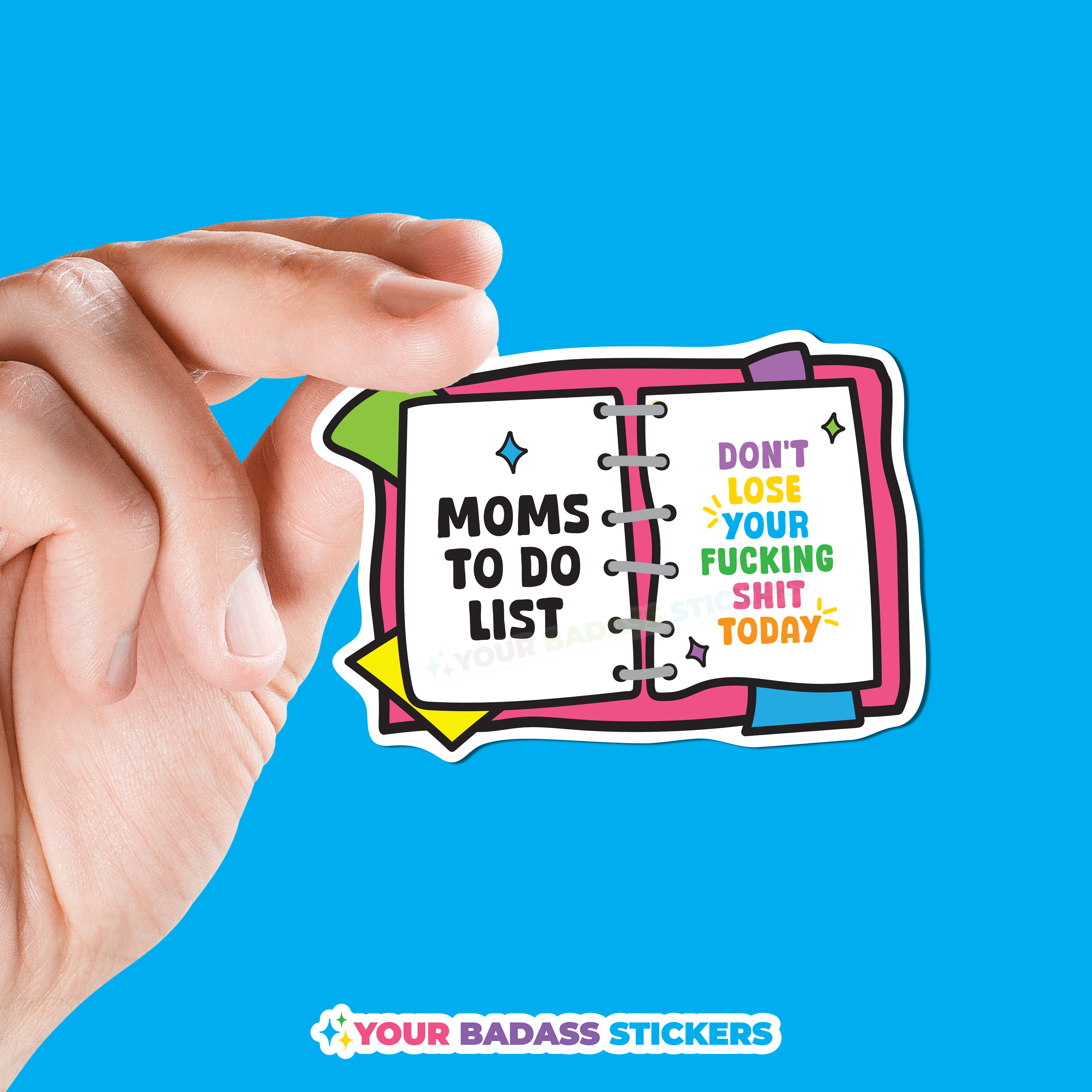 Moms to do list dont lose your fucking shit today sticker mom life gag gift