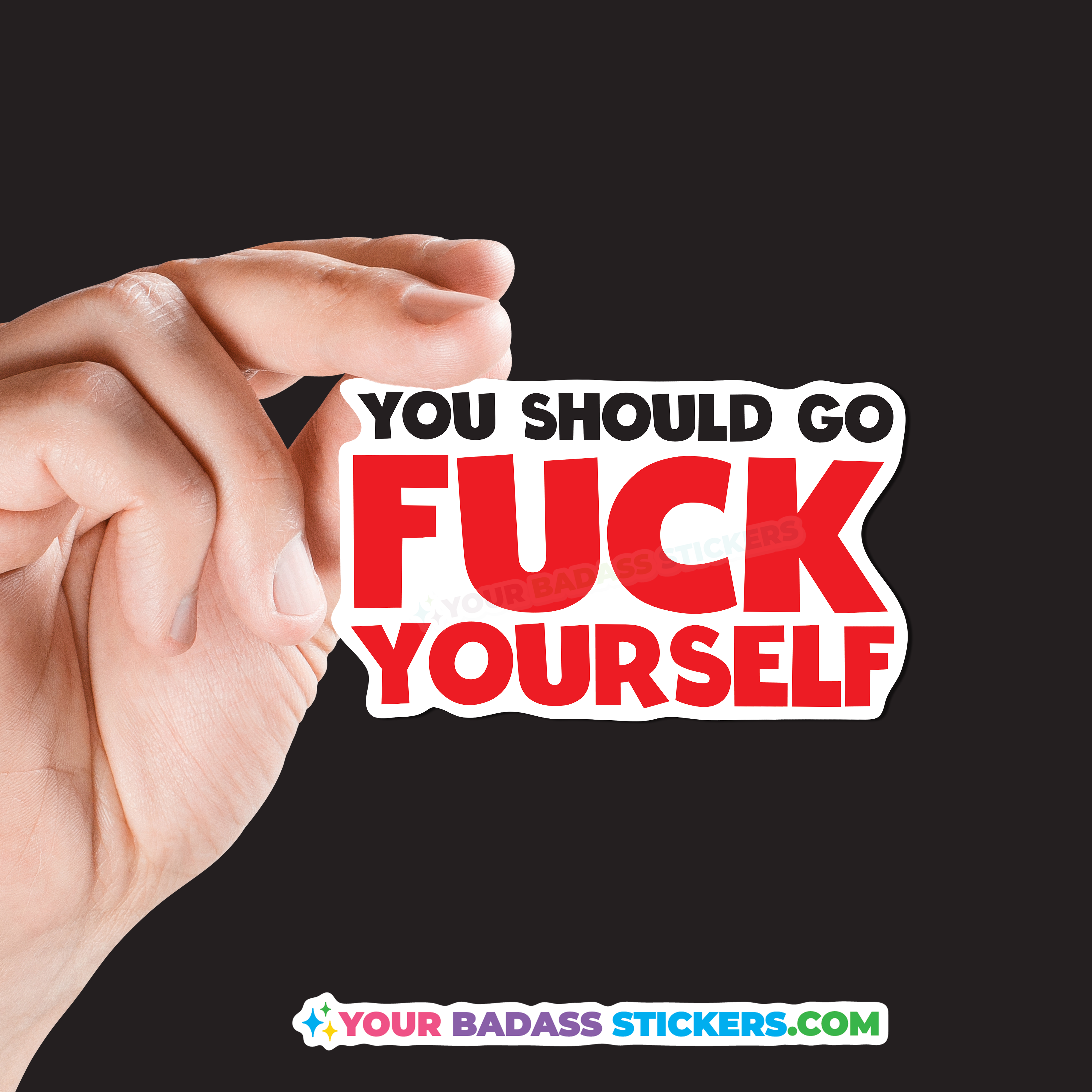 You should go fuck yourself sticker sweary gift