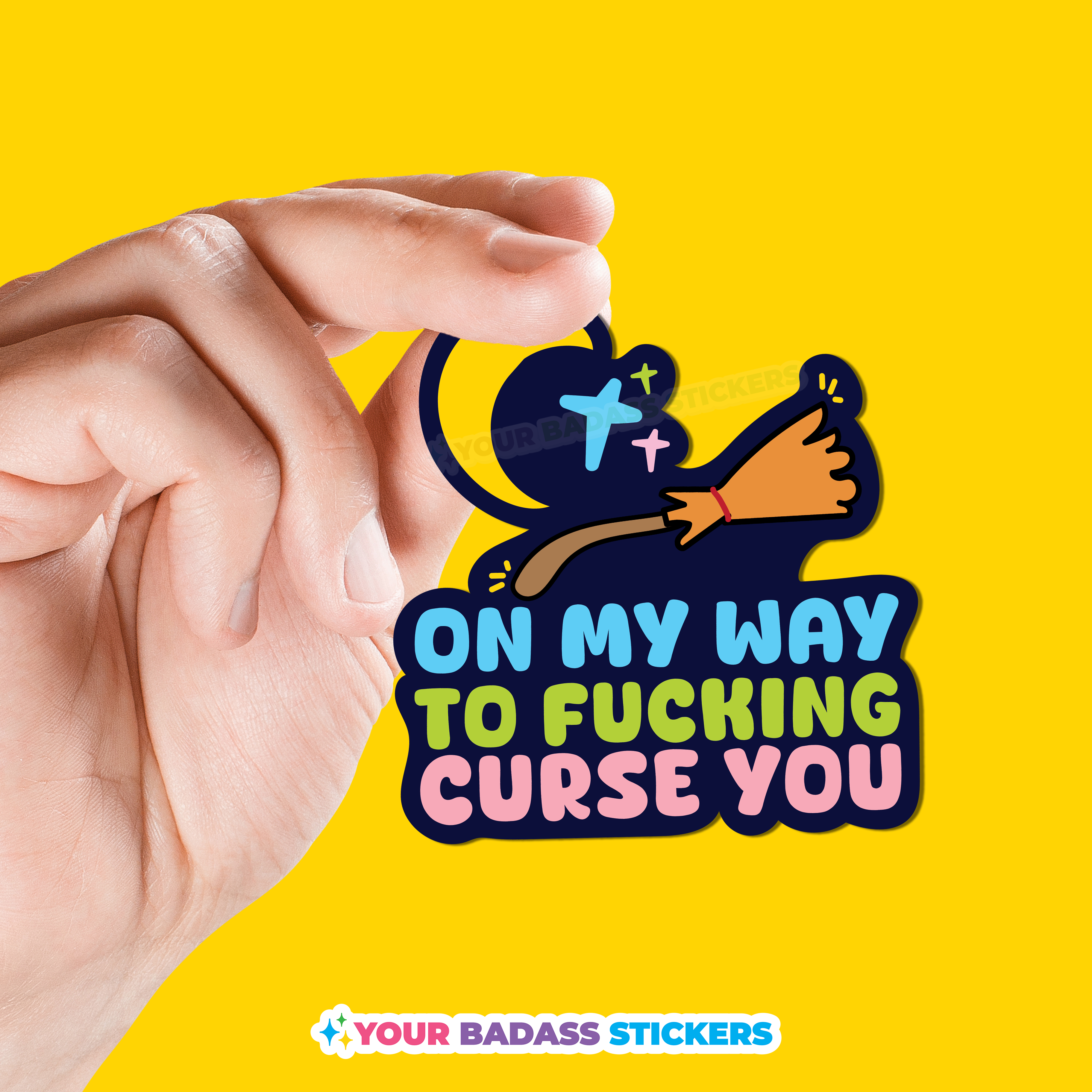 On my way to fucking curse you sticker witchy vibes