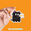 Thumbnail: Boo black cat halloween sticker black cat sticker cat lover gift spooky cat
