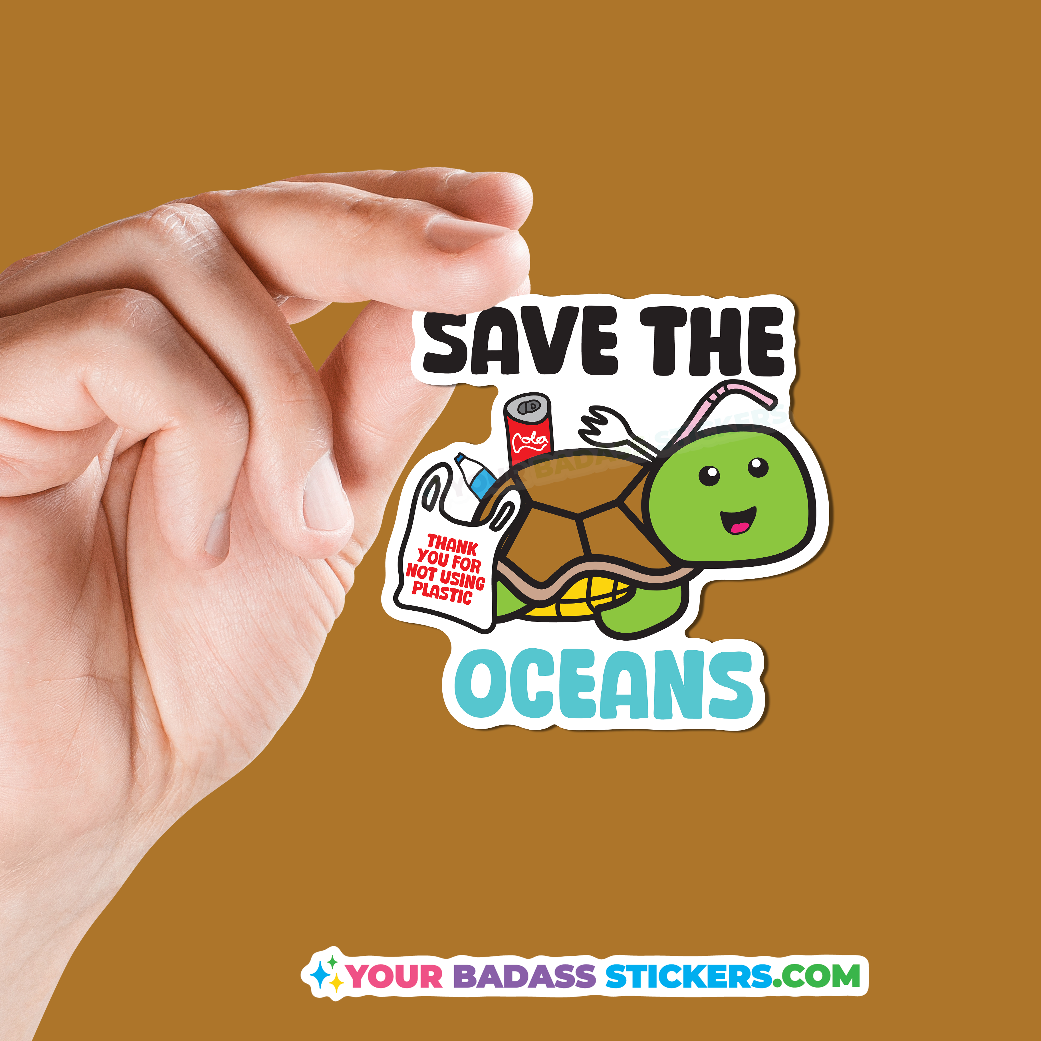 Save the oceans sticker earth day save the bees save the turtles