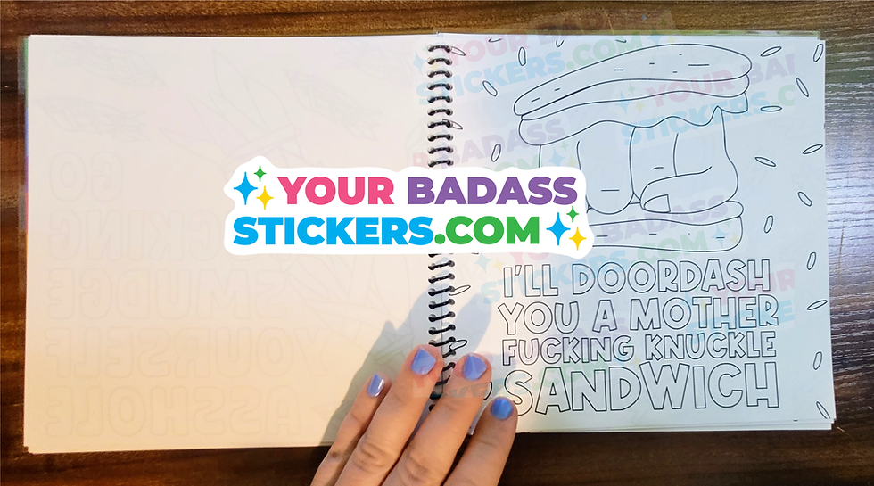 Thumbnail: Your Badass Coloring Book 44 pages of original art no ai