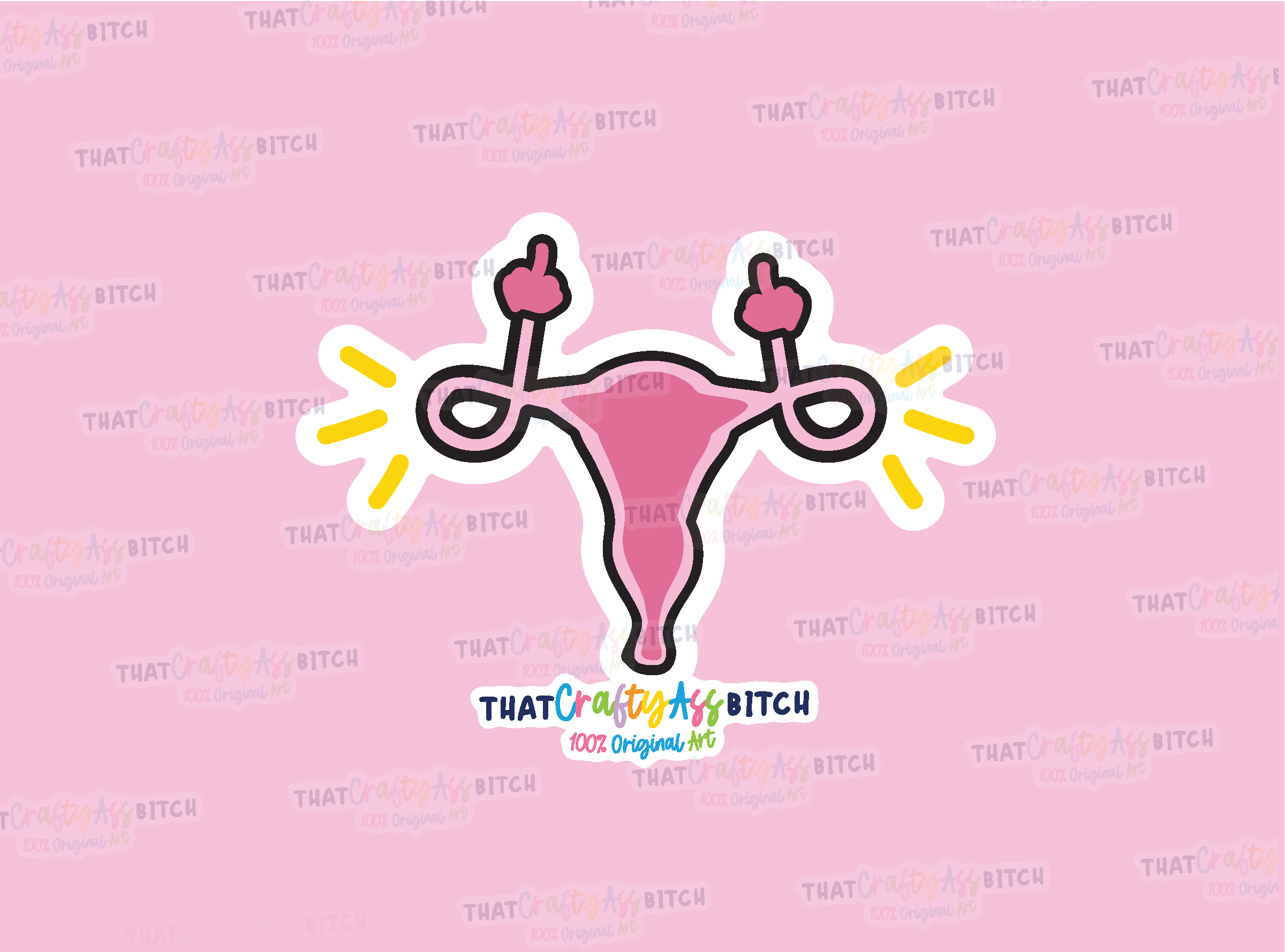 Uterus sticker original design