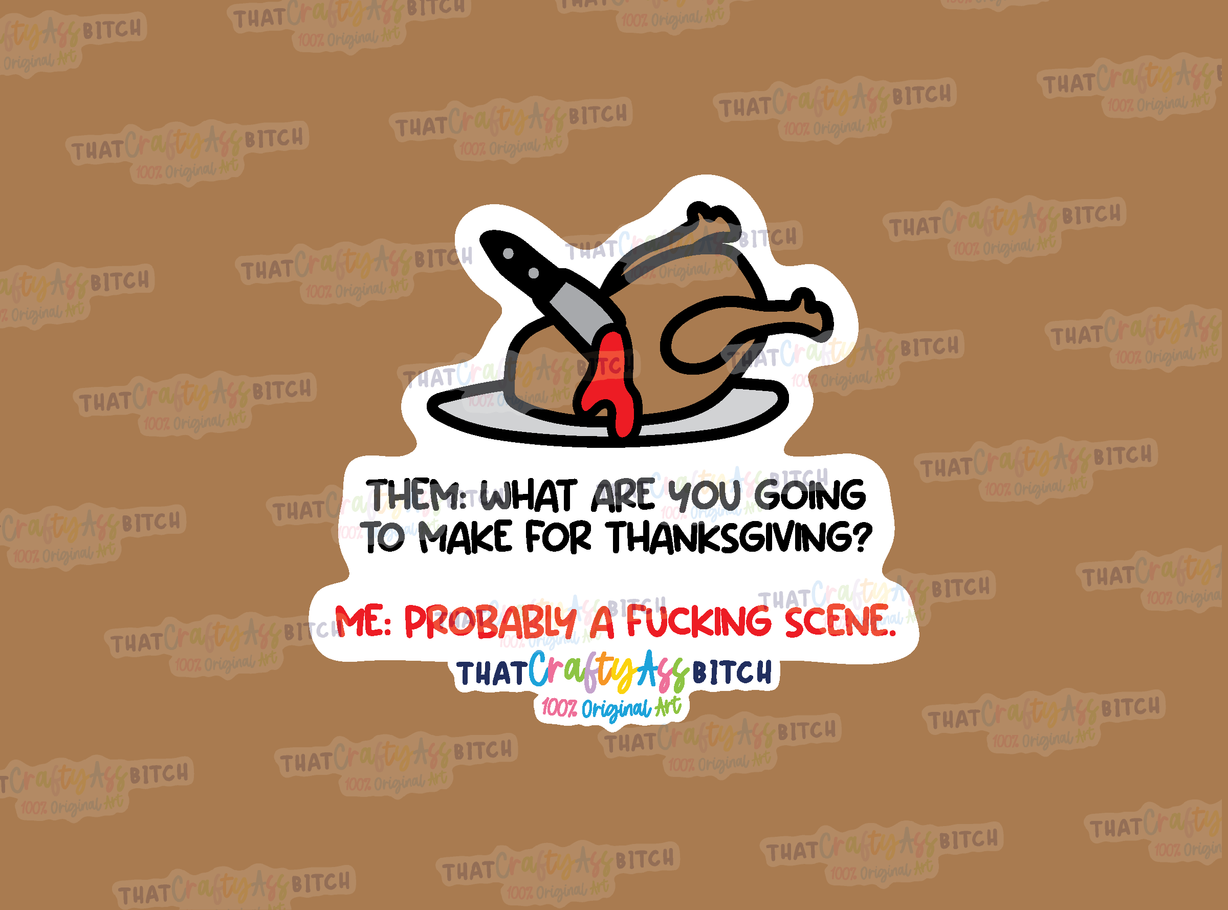 Make a Thanksgiving scene original design