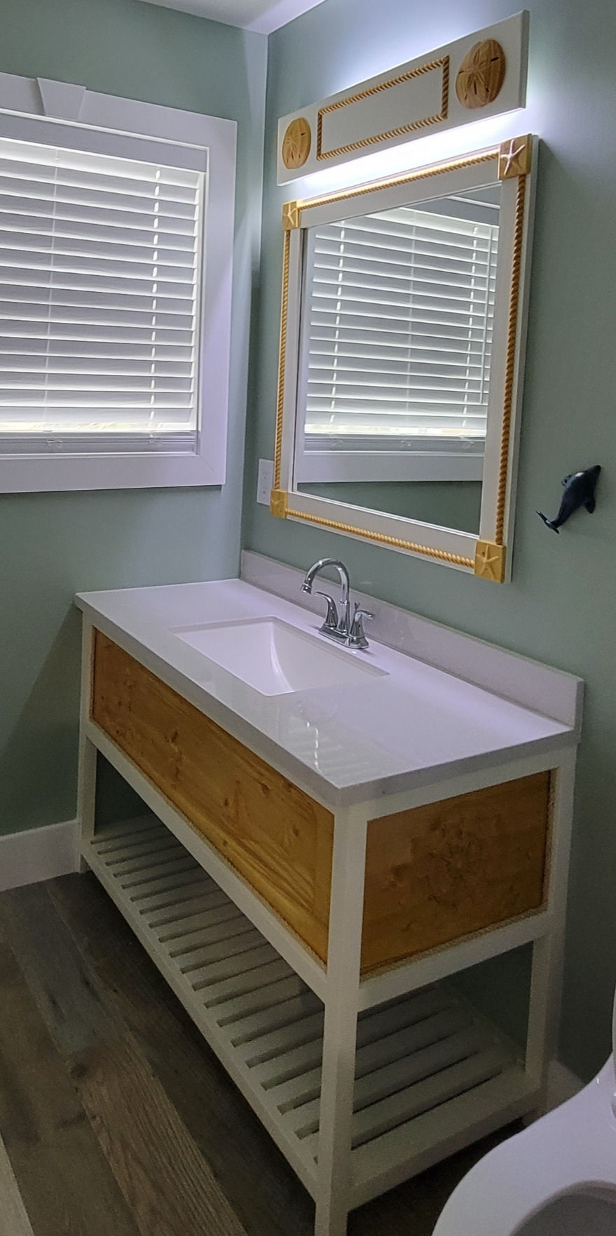 our beach-inspired vanity is the perfect addition to any coastal bathroom.