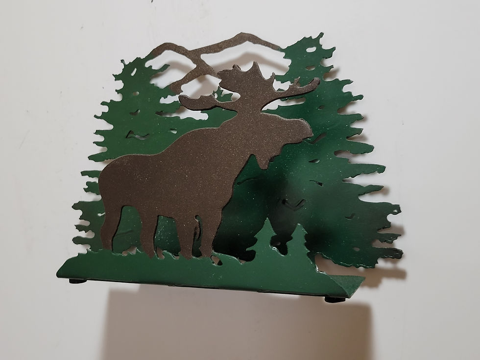Crafted from durable 14g steel, this delightful holder is built to withstand everyday use. The moose design brings a touch o