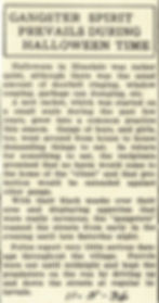 "Gangster Spirit Prevails During Halloween Time." Published in The Doings, 5 November 1936.