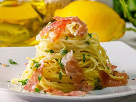 生ハムとレモンのスピノジーニ