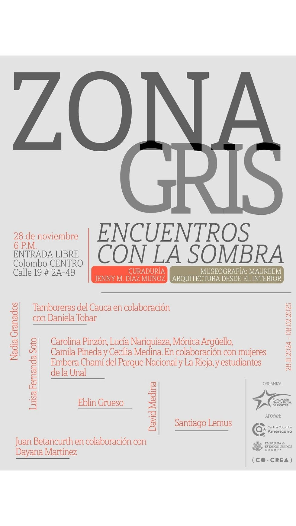 Flyer Zona Gris Encuentro con la Sombra