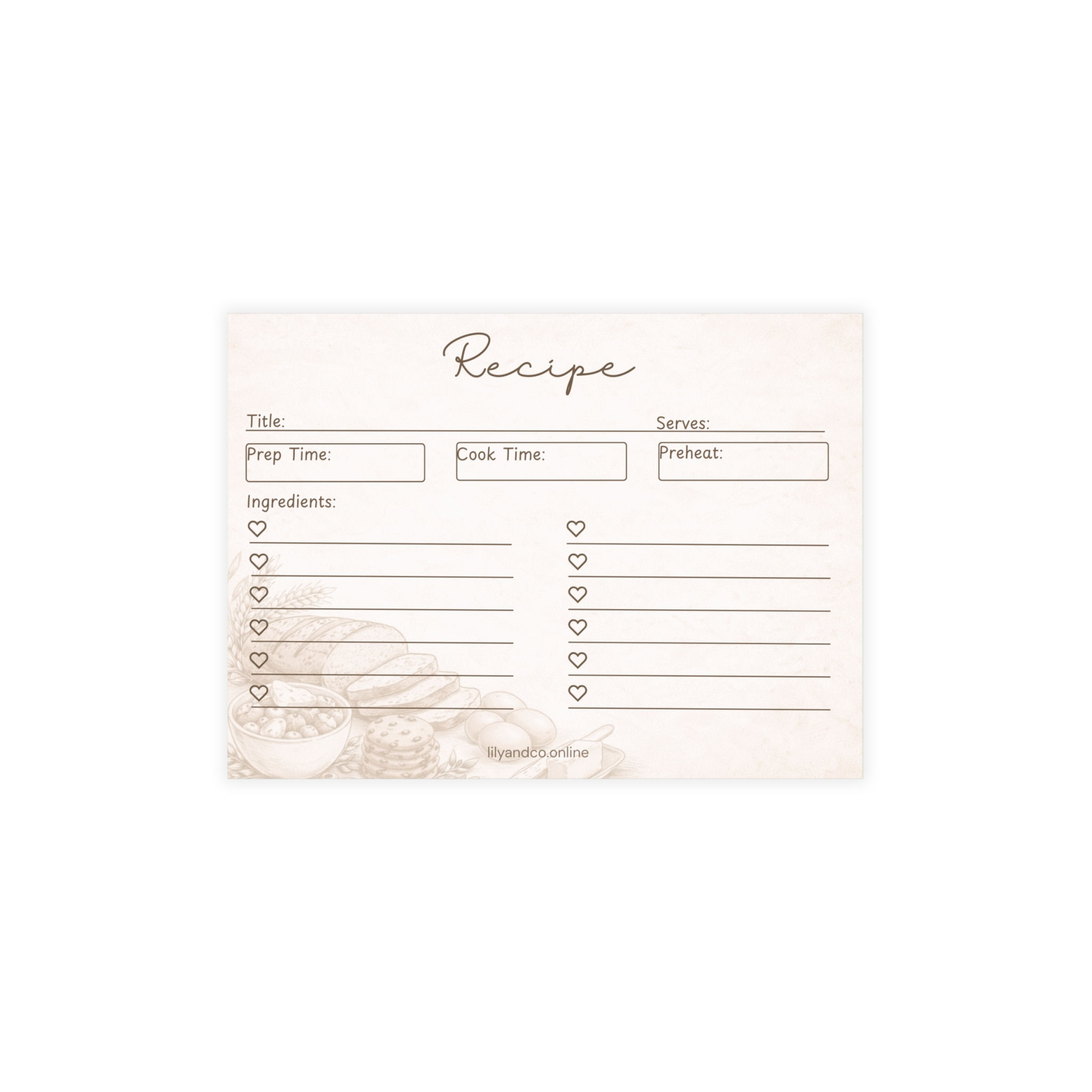Simple Hearth Recipe Cards – Classic Neutral Recipe Cards, Cozy Kitchen Style