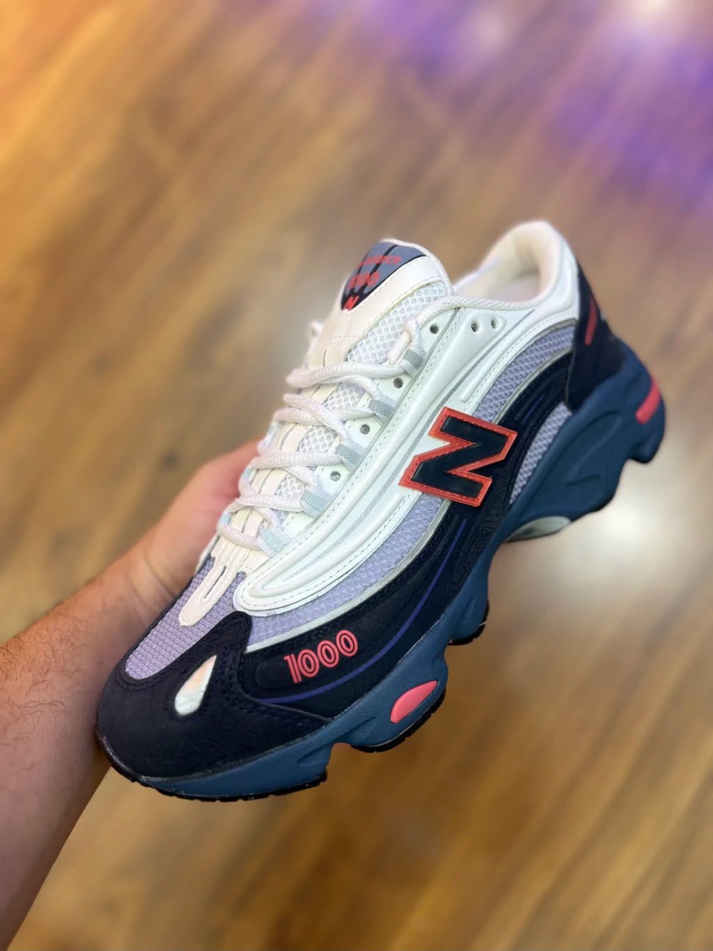 Tênis New Balance 1000 Branco/Marinho/Vermelho – Unissex