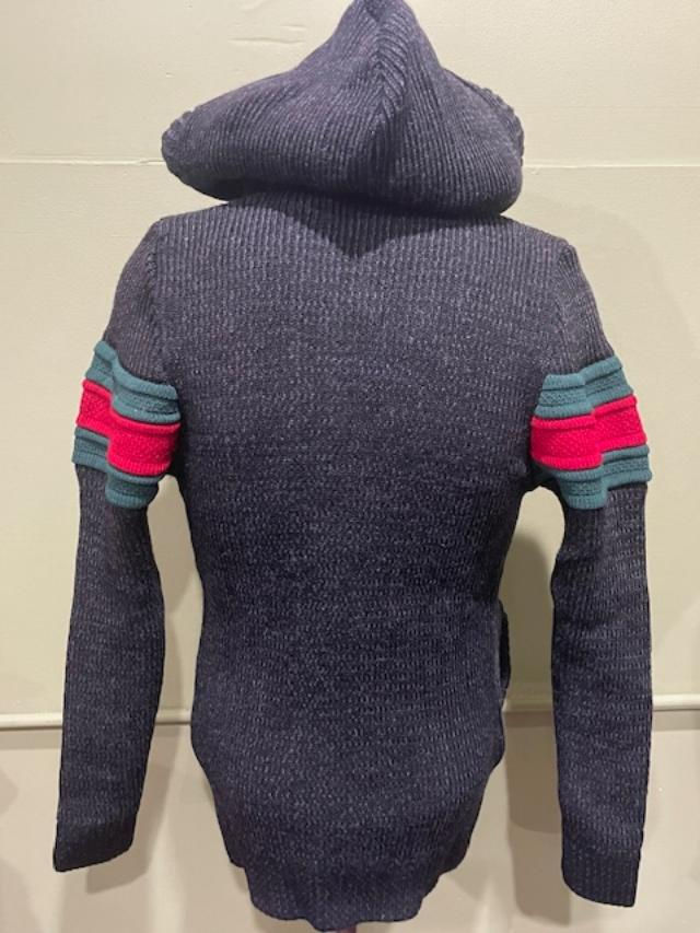Thumbnail: LCR sweater jacket knitted hoody smoke black modern fit