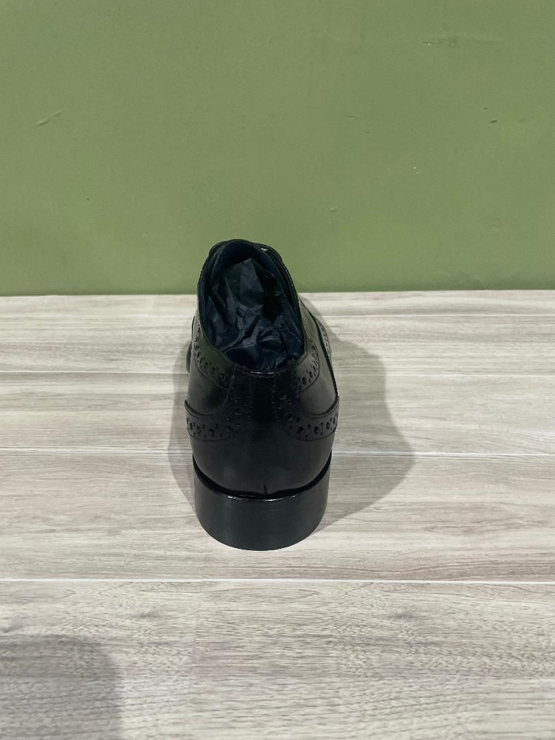 Thumbnail: Emilio Franco shoes dressy black oxford leather calf point toe