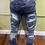 Thumbnail: B&M jeans denim premium camo blue stack flare fit mutiple pockets