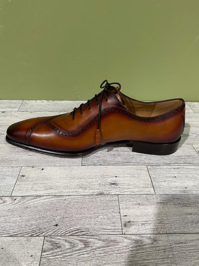 Thumbnail: Mezlan shoes dressy oxford cognac/rust leather calf
