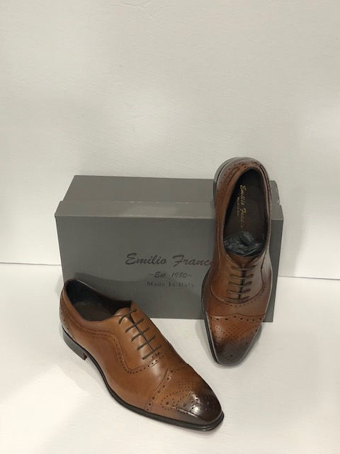 Thumbnail: Emilio Franco shoes cognac oxford italian leather captoe