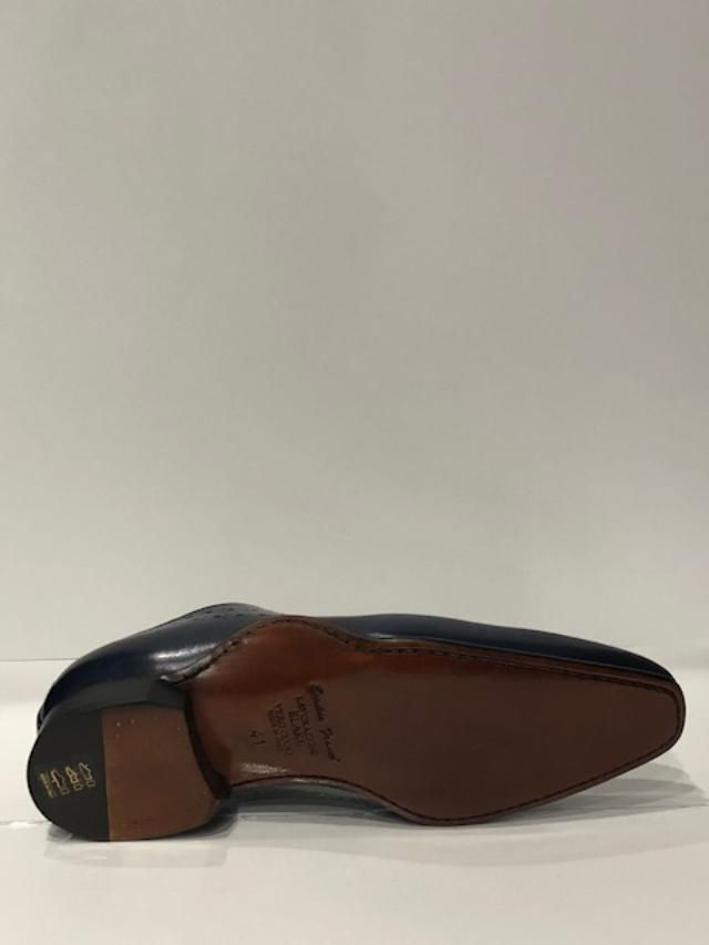 Thumbnail: Emilio Franco shoes italian leather blue oxford captoe