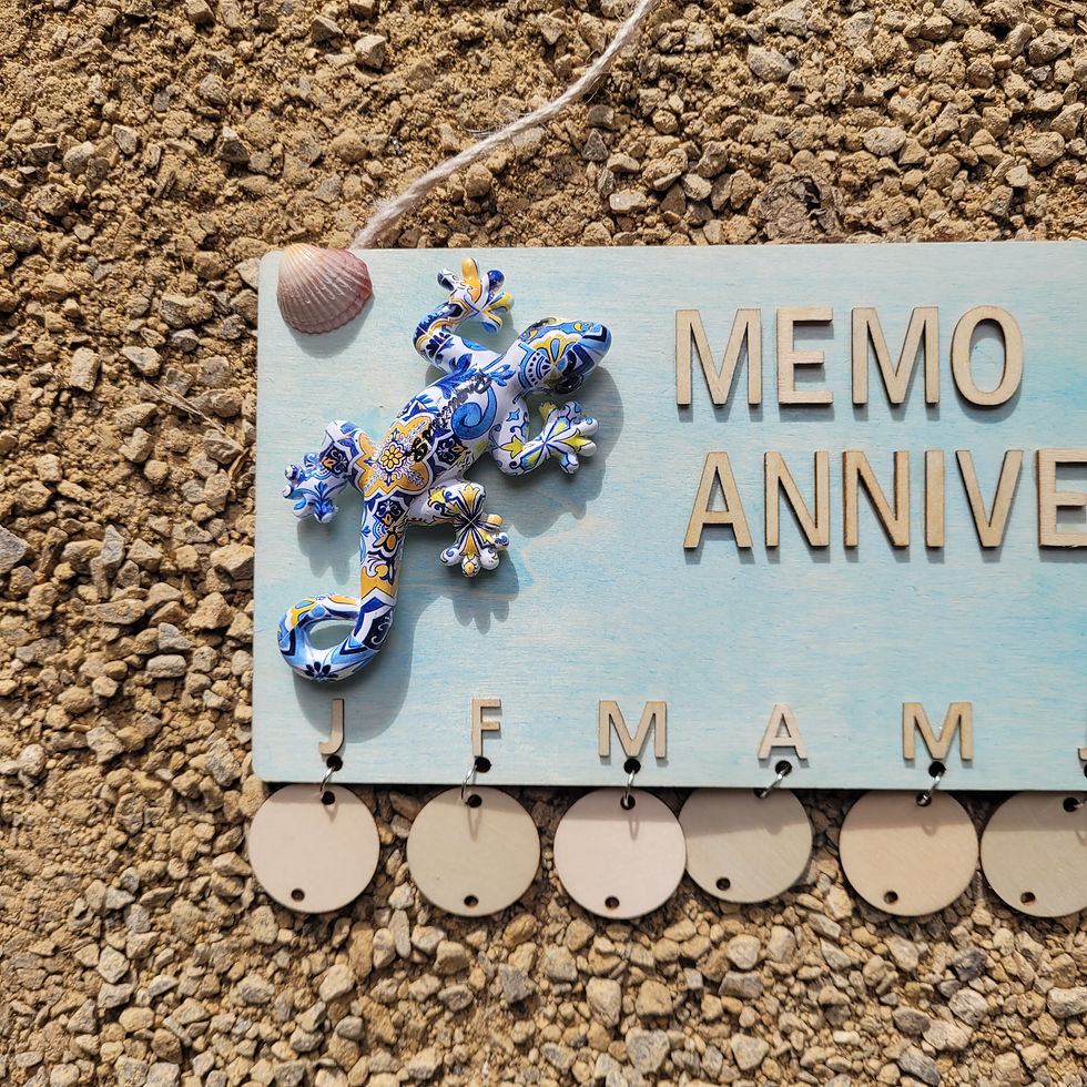 Miniature : Mémo des anniversaires en bois ( numéro 68 , n 69 ).