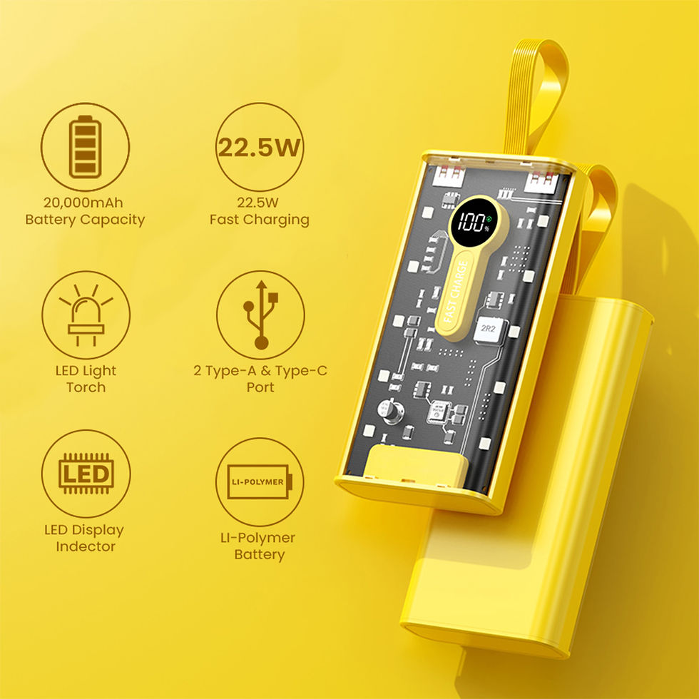 Thumbnail: IKPB20F Power Bank 20000mAh | Quick Charge 22.5W | Fast Charger Powerbank