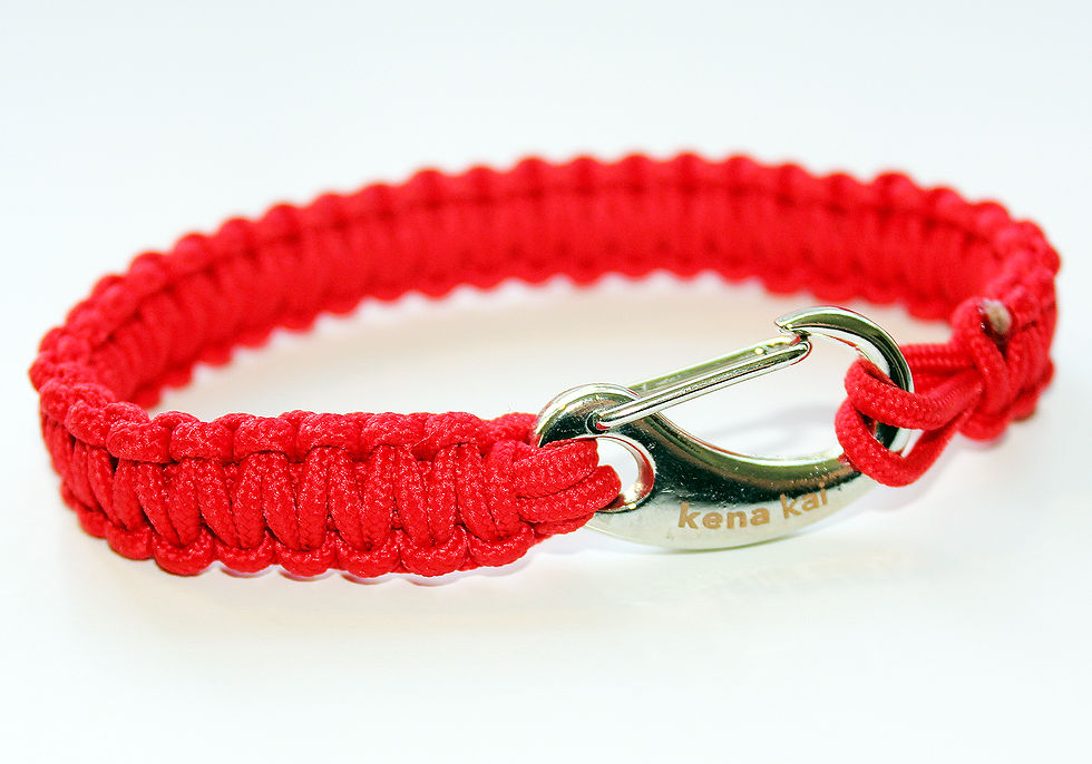 Thumbnail: ParaCare 'Skinny' Survival Bracelet or Anklet with Silver Aluminum Hook Clasp