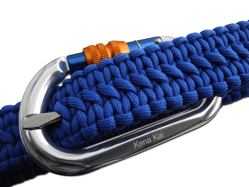 Thumbnail: Carabiner Buckle for Blue Paracord Belt